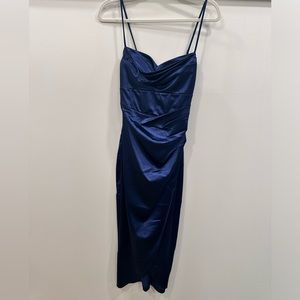 Midi navy blue dress